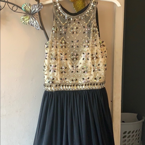 sequin rhinestone formal dress - Picture 2 of 7